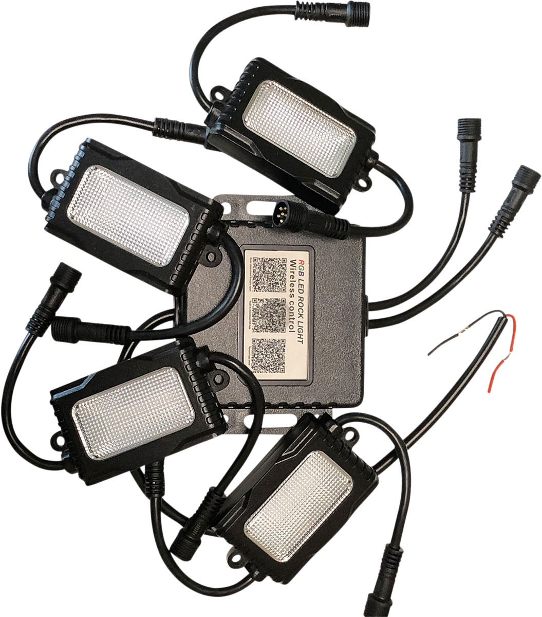 Brite-Lites LED Rock Light Kit BL-RGBROCK2.4 with Color Changing RGB Modules and Bluetooth Control