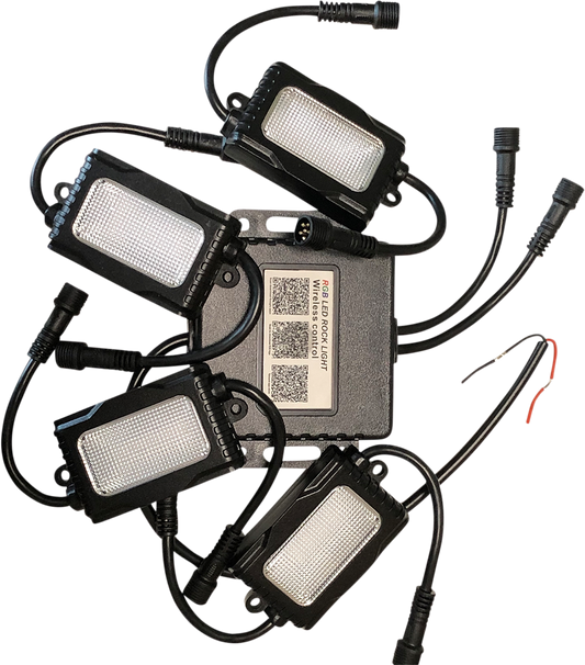 Brite-Lites LED Rock Light Kit BL-RGBROCK2.4 with Color Changing RGB Modules and Bluetooth Control