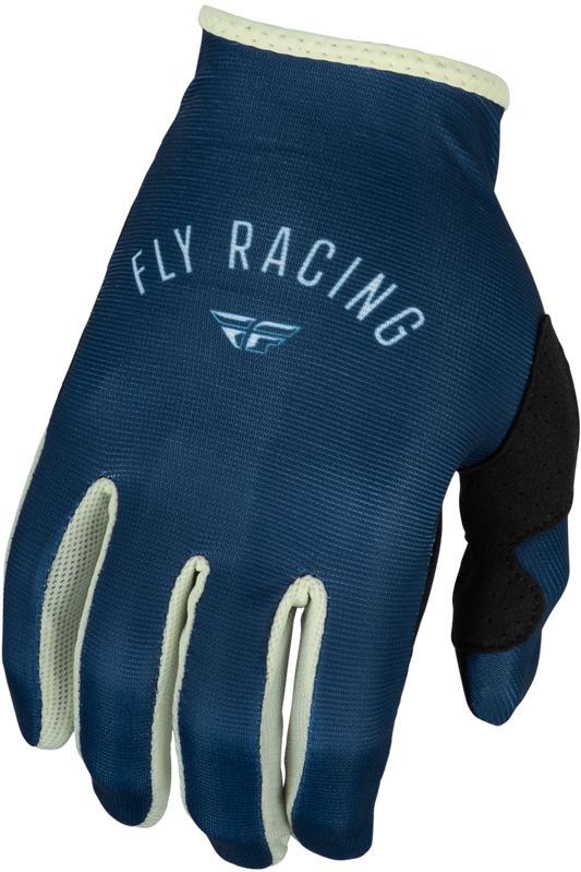 Fly Racing Women's Lite Gloves Navy/Ivory Medium - Lightweight Race Gloves with Touch Screen Compatibility