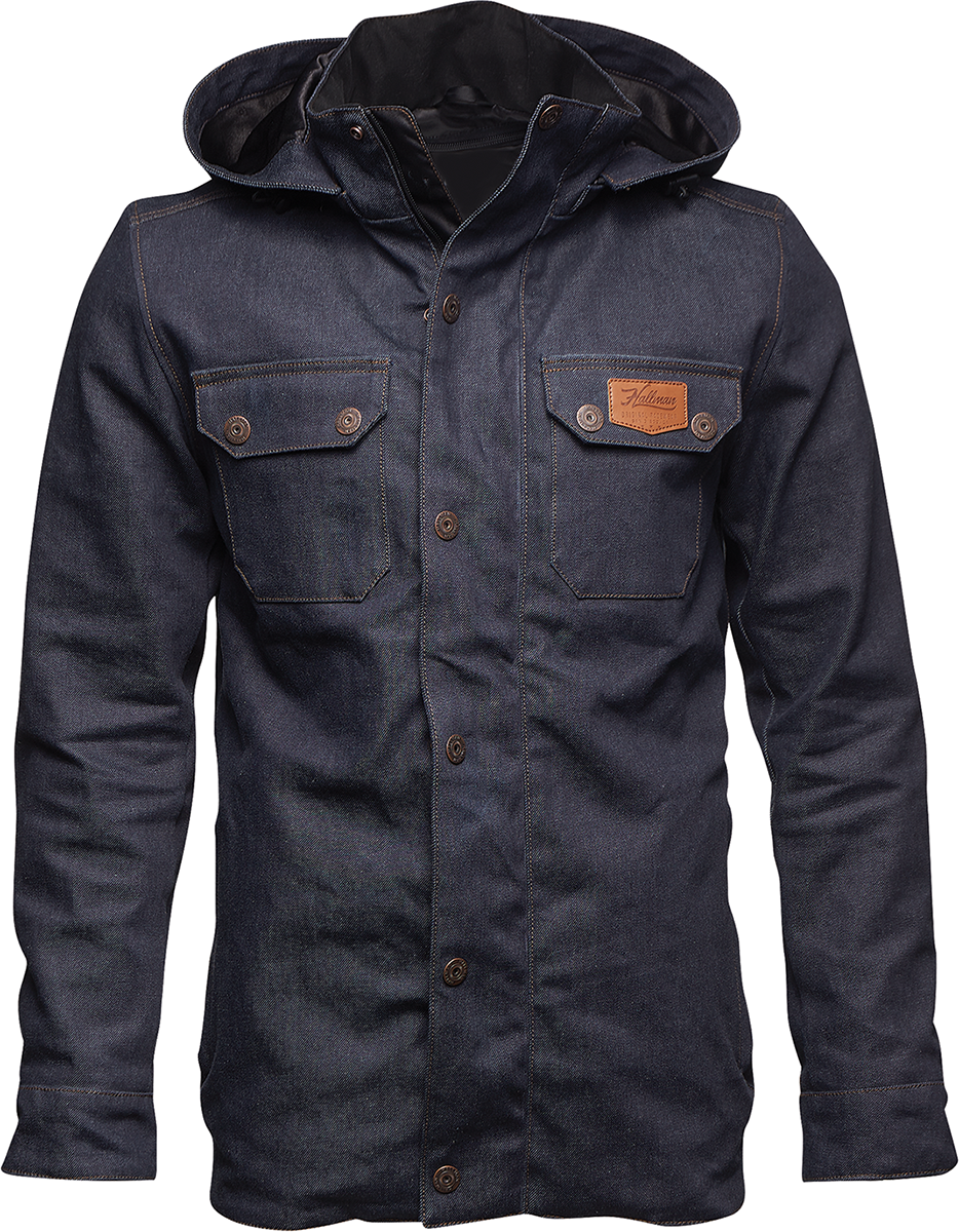 THOR Hallman GP Denim Jacket - Medium 2920-0632 with Removable Hood and Insulated Liner
