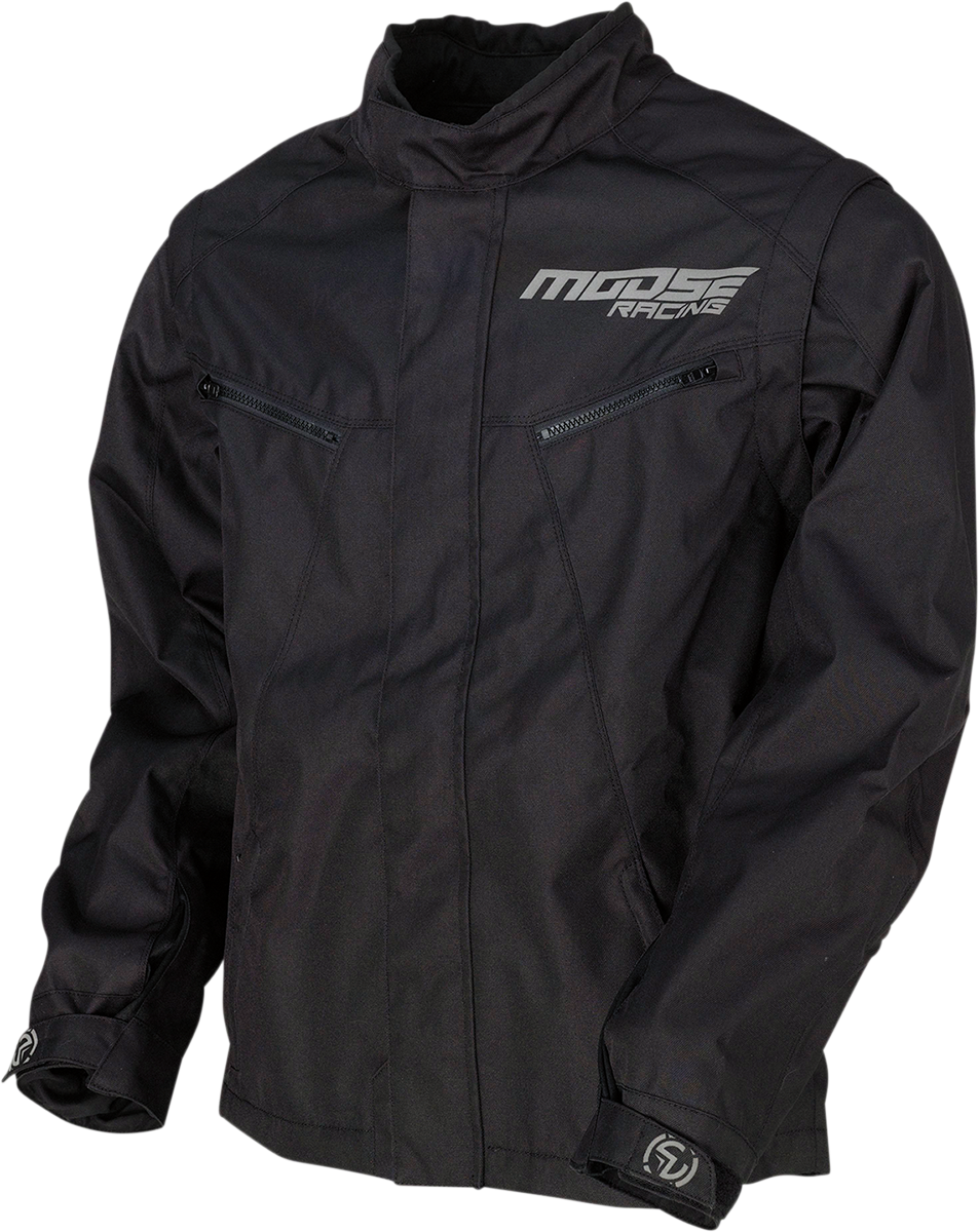 Moose Offroad Qualifier™ 2XL Jacket - Black with Wind and Water Resistant Shell, 2-in-1 Design and Reflective Logos