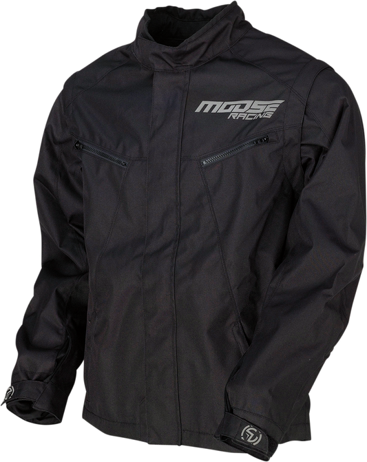Moose Offroad Qualifier™ 2XL Jacket - Black with Wind and Water Resistant Shell, 2-in-1 Design and Reflective Logos