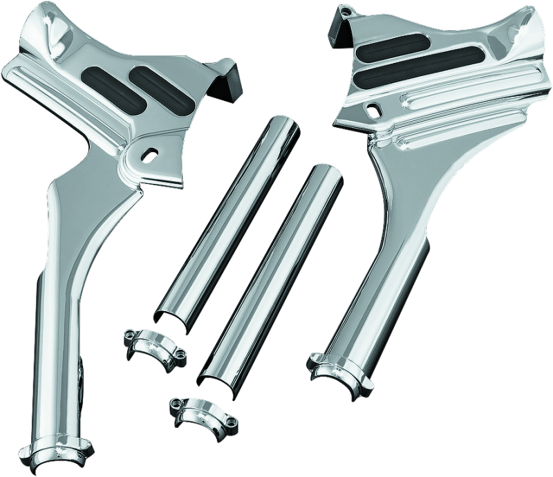 Kuryakyn Deluxe Neck Covers for 95-07 Harley Davidson Touring Models Chrome Part 7866