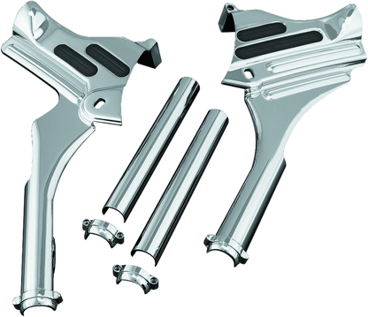 Kuryakyn Deluxe Neck Covers for 95-07 Harley Davidson Touring Models Chrome Part 7866