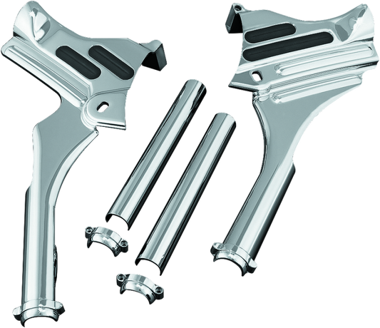 Kuryakyn Deluxe Neck Covers for 95-07 Harley Davidson Touring Models Chrome Part 7866