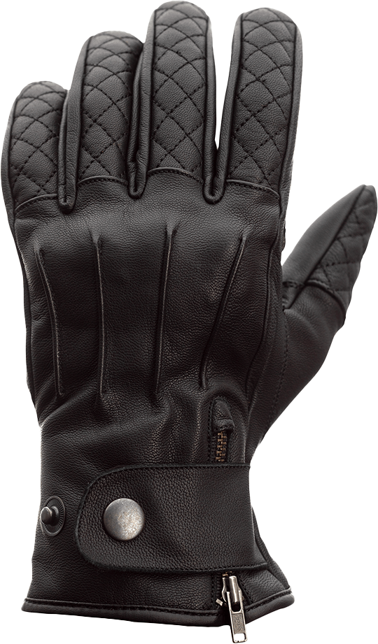 RST Matlock CE Certified Level 1 KP Black Leather Motorcycle Gloves - Size 2XL