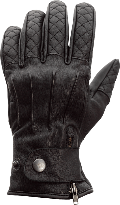 RST Matlock CE Certified Level 1 KP Black Leather Motorcycle Gloves - Size 2XL
