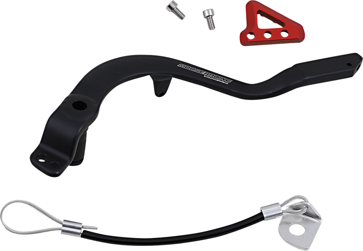 Moose Offroad Honda Brake Pedal with Red Tips - Part 82-0108-21-11