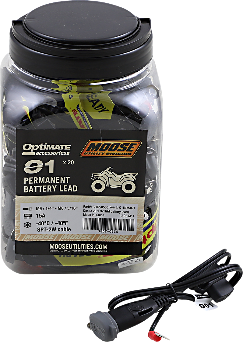 MOOSE Offroad O-01NM JAR 20-Pack Battery Lead with SAE/12V Connection and Protected SAE Connector