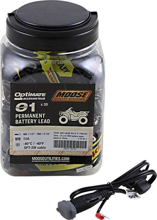 MOOSE Offroad O-01NM JAR 20-Pack Battery Lead with SAE/12V Connection and Protected SAE Connector