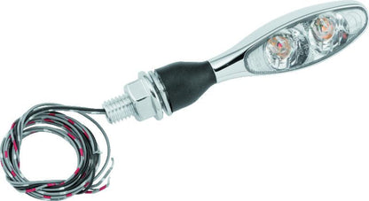Kuryakyn Micro 1000 Dual Function LED Signal Light with Clear Lens and Chrome Finish - Part #kur2532