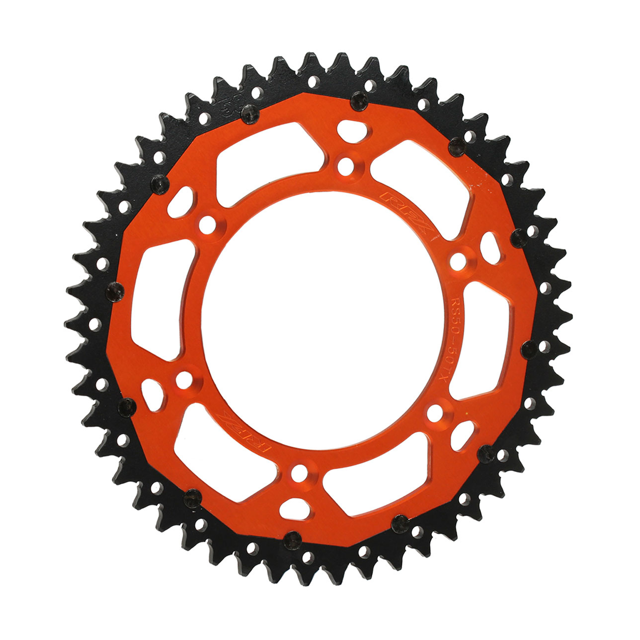 RFX FXRS 50-48 ALOR Armalite Rear Sprocket 48 Teeth for KTM, Husqvarna, Gas Gas in Orange