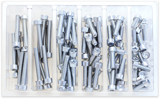 BOLT SV-M6SOCKET Smooth Socket Head Allen Bolt Assortment – 80 Piece Kit