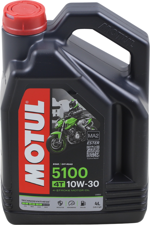 MOTUL 5100 4T Synthetic Blend Oil 10W-30 - 4L - Part Number 104063