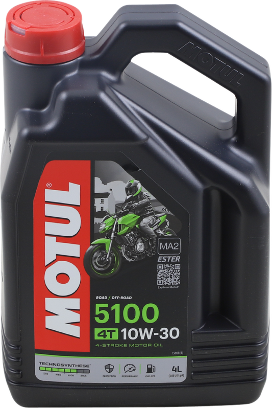 MOTUL 5100 4T Synthetic Blend Oil 10W-30 - 4L - Part Number 104063
