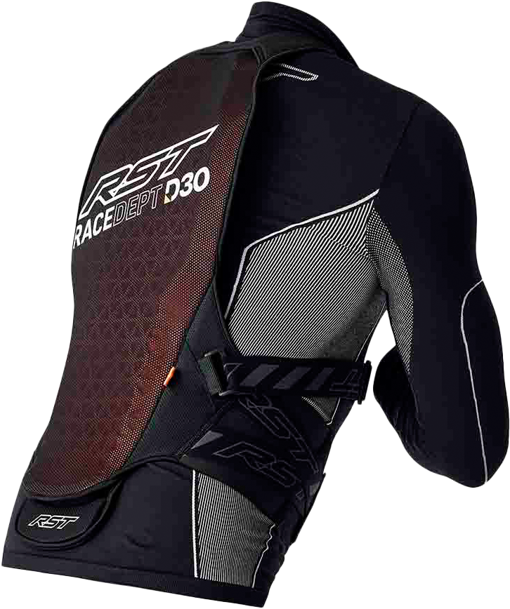 RST Race Department D30 Harness Back Large - Adjustable TPR Braces and Memory Foam Coccyx Protection