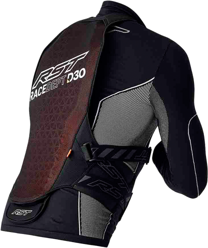 RST Race Department D30 Harness Back Large - Adjustable TPR Braces and Memory Foam Coccyx Protection