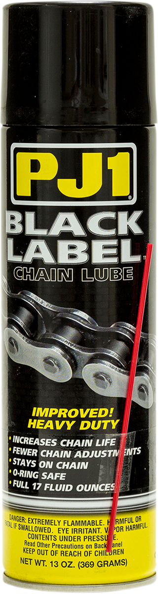 PJ1/VHT Black Label Chain Lube Aerosol – 13 oz. for Street, Touring, and Off-Road Riding (Part #1-20)
