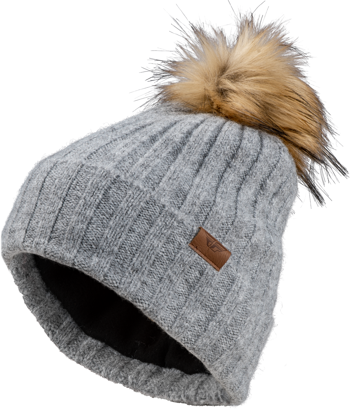 FLY WOMEN'S SNOW POM BEANIE HEATHER GREY