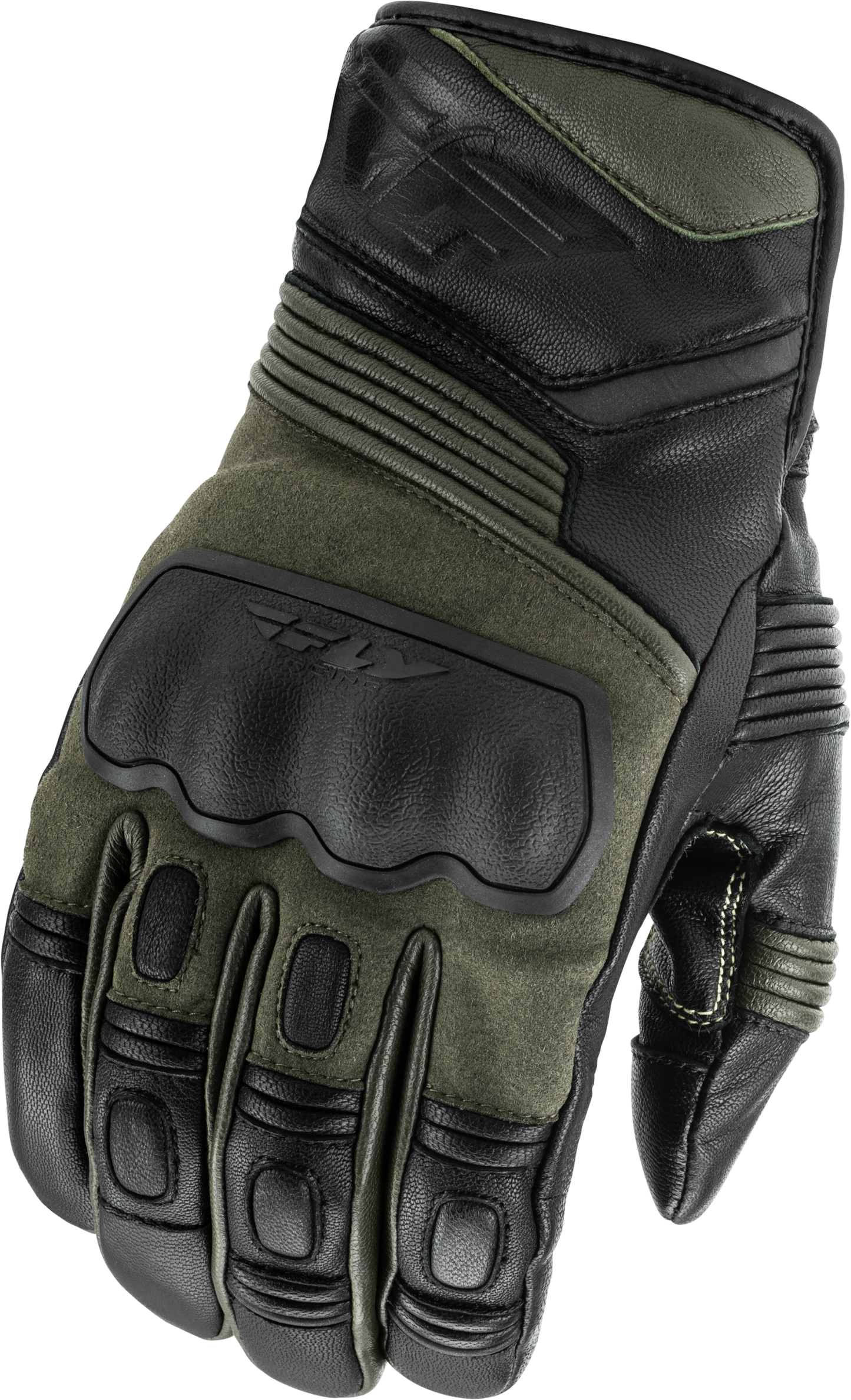 Fly Racing Surveyor Gloves Od Green 4X – Weatherproof Motorcycle Gloves with CE Level 2 Knuckle Protection