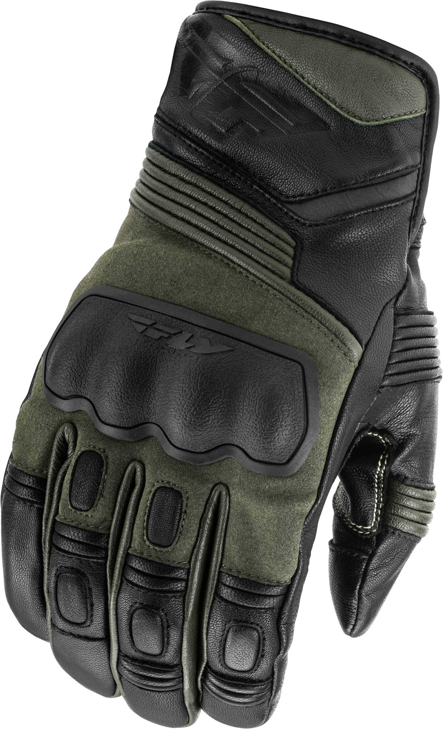 Fly Racing Surveyor Gloves Od Green 4X – Weatherproof Motorcycle Gloves with CE Level 2 Knuckle Protection