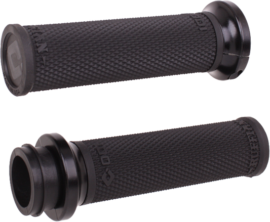 ODI Rufian Grips TBW 1 inch Black/Black for V-Twin Performance
