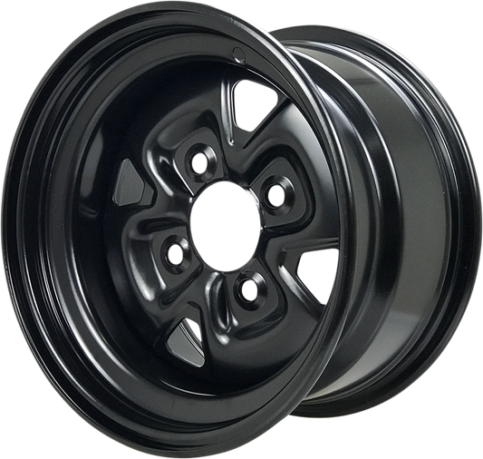 MOOSE Offroad Steel Wheel - Black 12x7 - 4/110 Bolt Pattern - Part Number MO12070240