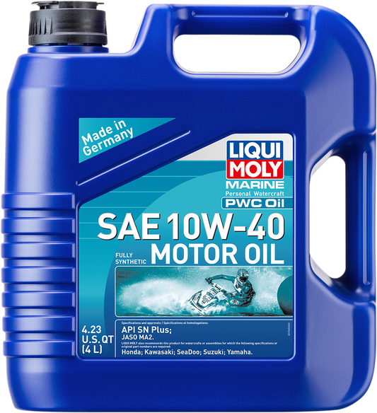 LIQUI MOLY Marine 4T Engine Oil 10W-40 - 4 Liter (Part #20530) for Personal Watercraft Engines