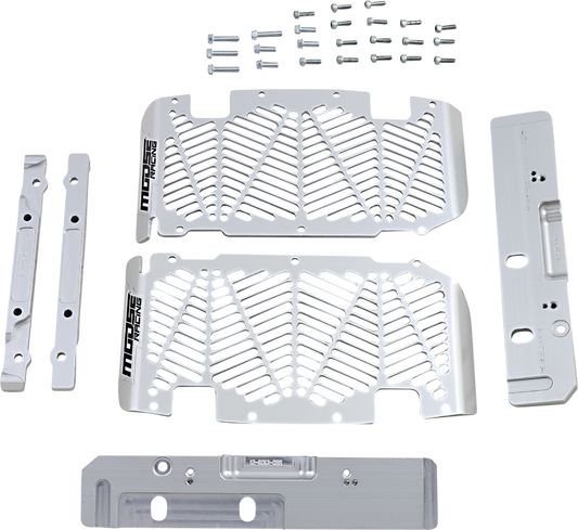 Moose Offroad Sherco Radiator Guard with Brushed Aluminum Finish – Part No. 12-9013