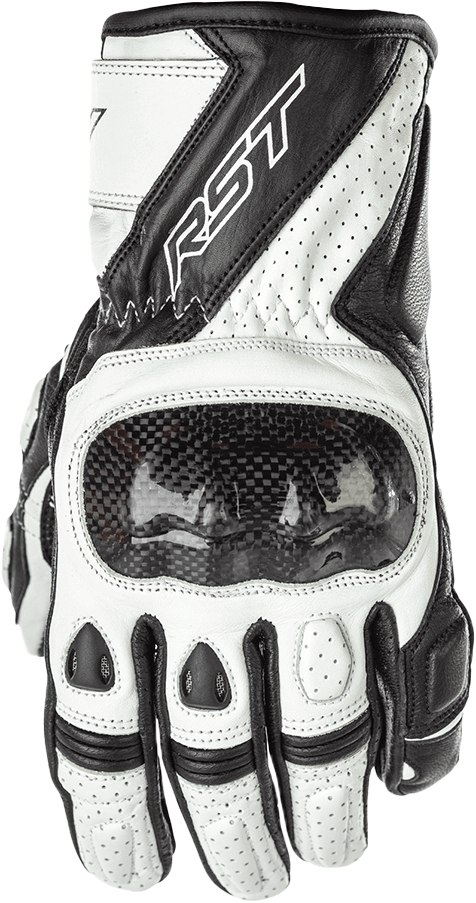 RST Stunt III CE Gloves White/Black XL - Protective Motorcycle Gear