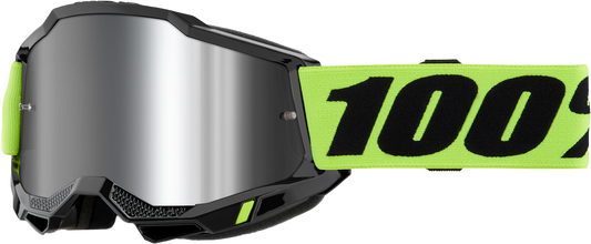 100-Percent Accuri 2 Goggle Neon Yellow Mirror Silver Lens - Enhanced Visibility and Comfort