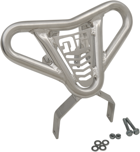 DG PERFORMANCE V-Pro™ Front Bumper for Kawasaki KFX/QuadSport 1987-2006 - Aluminum Alloy, Silver (Part #554-6110)