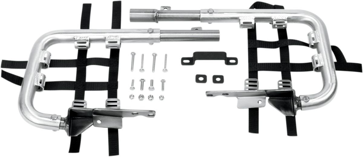 DG Performance Fat Series Nerf Bar for Honda TRX (2001-2008) - 1.5-inch Aluminum Alloy, Natural/Black