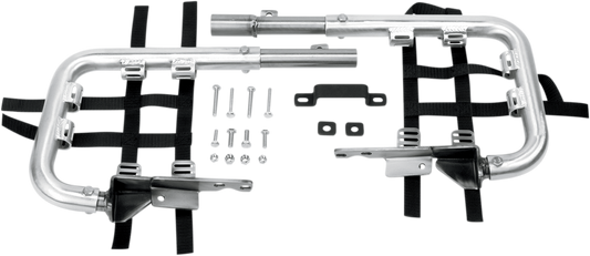 DG Performance Fat Series Nerf Bar for Honda TRX (2001-2008) - 1.5-inch Aluminum Alloy, Natural/Black