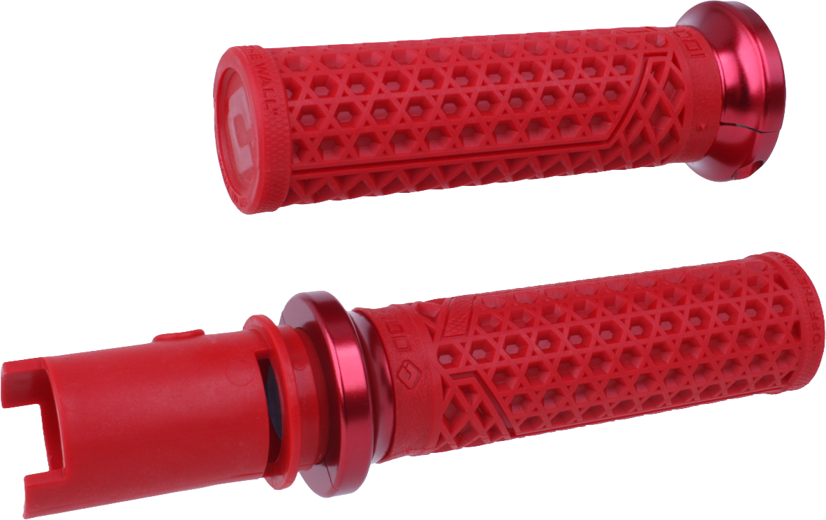 ODI Van's Lock-On Grips Dark Red/Red for 2023-2024 Motorcycles (Part V31VHTCR-R)