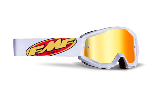 FMF Vision PowerCore Goggle Core White Mirror Red Lens - Part F-50051-00005
