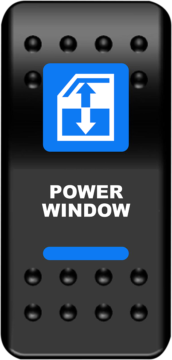 MOOSE OFFROAD WIN-PWR Blue Rocker Switch for Power Windows and Night Riding