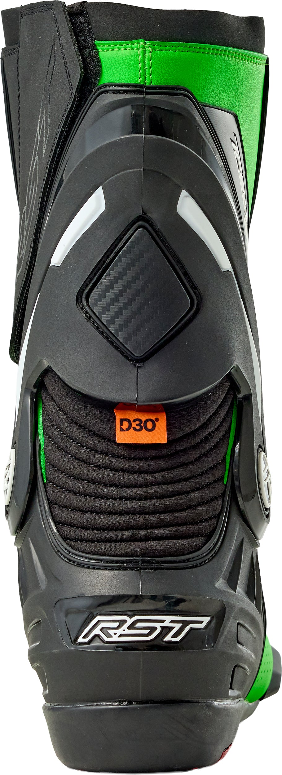 RST Tractech Evo D3o Boot Black and Flo Green Size 7 - High-Performance Motorcycle Footwear