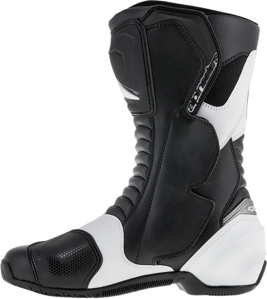 Alpinestars SMX-S Motorcycle Boots - Black/White US 11.5 / EU 46, Part #2223517-12-46
