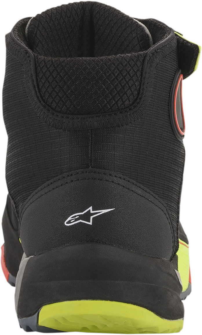 Alpinestars CR-X Drystar® Shoes - Black/Red/Yellow Fluorescent US 14 / EU 48 - Part Number 2611820153814