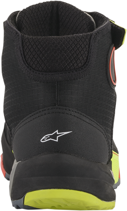 Alpinestars CR-X Drystar® Shoes - Black/Red/Yellow Fluorescent US 14 / EU 48 - Part Number 2611820153814