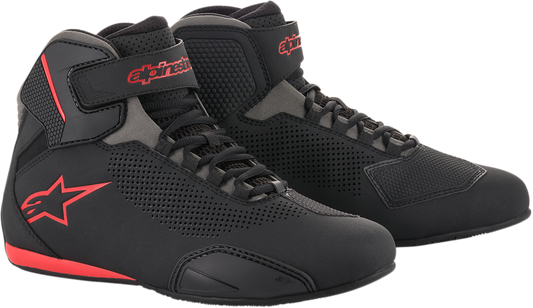 Alpinestars Sektor Vented Shoes - Black, Gray & Red, US Size 7 (Part No. 25156181317)