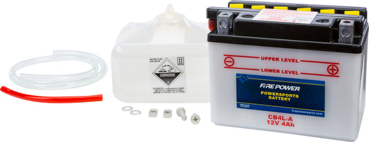 Fire Power CB4L-A 12V Heavy Duty Motorcycle Battery with Acid Pack