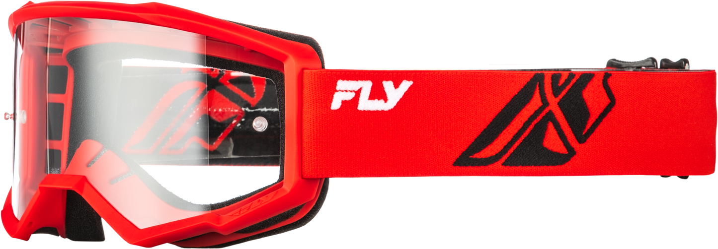 Focus Goggle Red/Black W/ Clear Lens