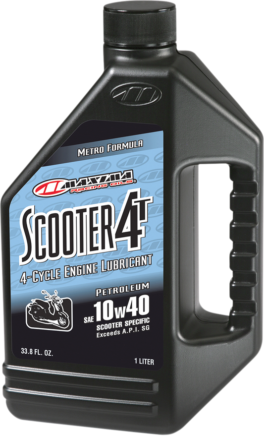 Maxima Racing Oil Scooter 4T Oil 10W40 – 1 Quart, Part Number 11901