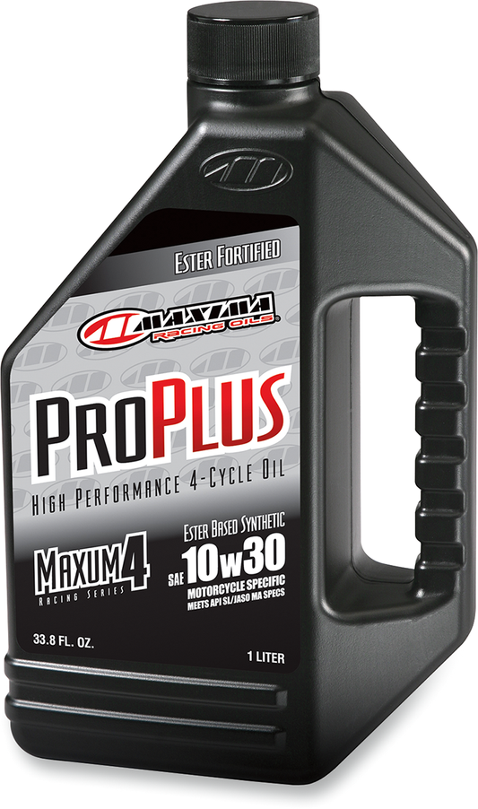 MAXIMA RACING OIL Pro Plus+ 4T 10W-30 Engine Oil - 1 Liter, Part Number 30-01901