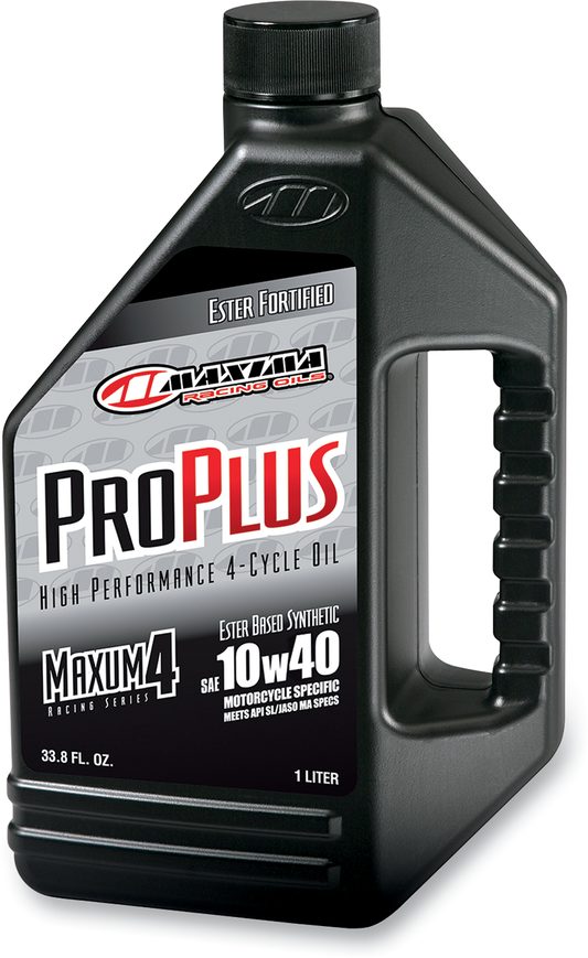 MAXIMA RACING OIL Pro Plus+ 4T 10W40 Synthetic Engine Oil – 1 Liter, Part No. 30-02901