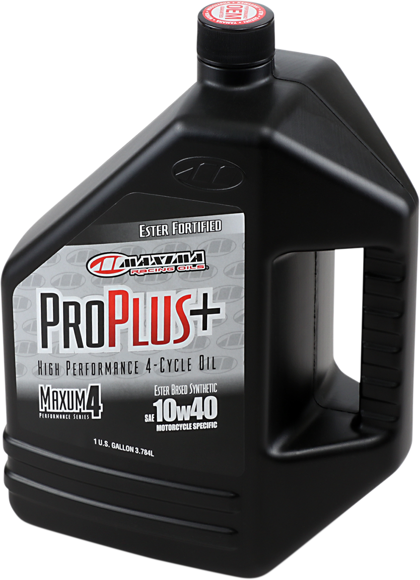MAXIMA RACING OIL Pro Plus+ 4T 10W-40 Synthetic Engine Oil - 1 Gallon (Part 30-029128)