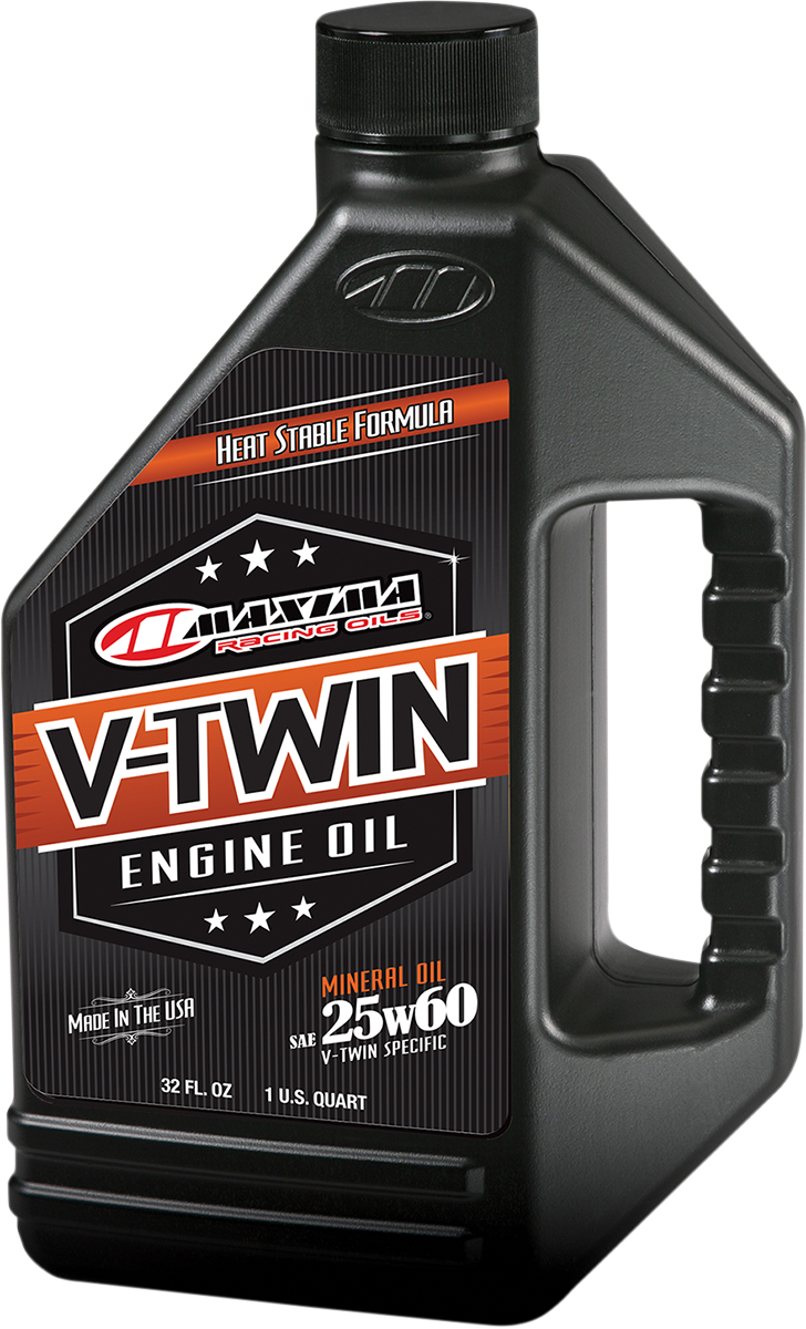 MAXIMA RACING OIL V-Twin 25W-60 Motor Oil - 1 U.S. Quart, Part Number 30-15901