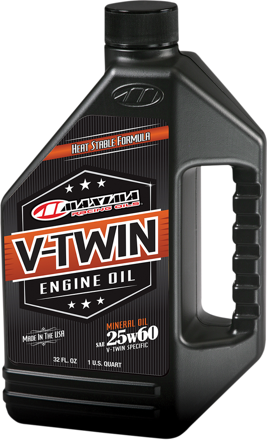 MAXIMA RACING OIL V-Twin 25W-60 Motor Oil - 1 U.S. Quart, Part Number 30-15901